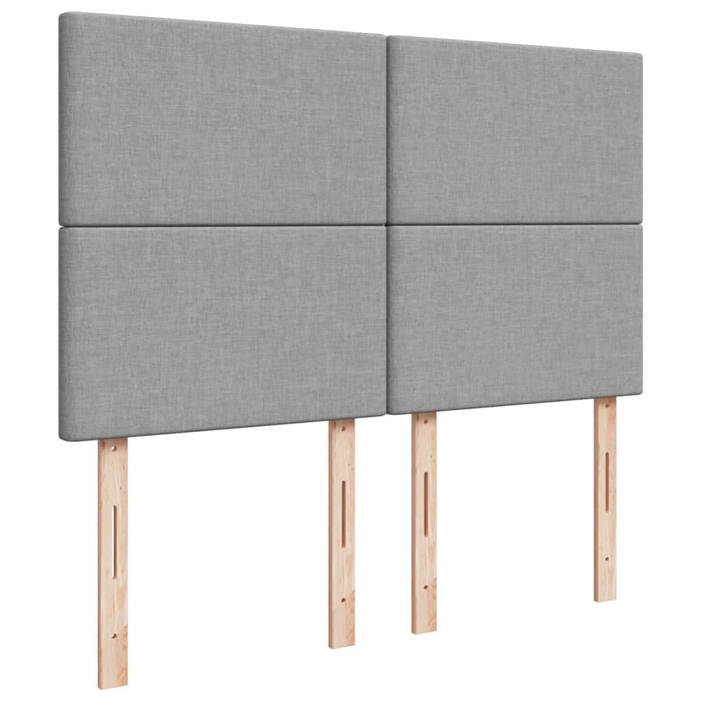 Sommier à lattes de lit avec matelas Gris clair 140x190cm Tissu - XIOS