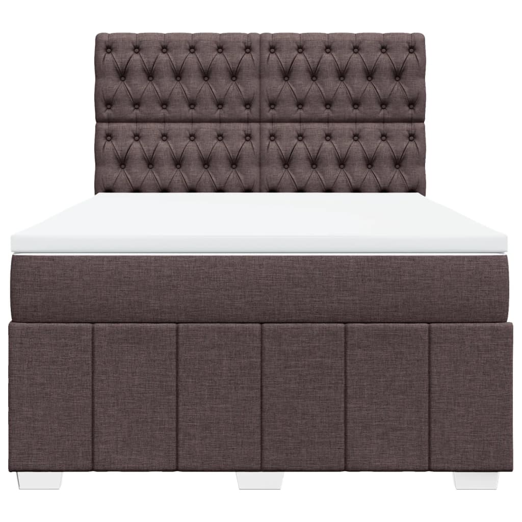 Sommier à lattes de lit avec matelas Marron foncé 140x190 cm - XIOS