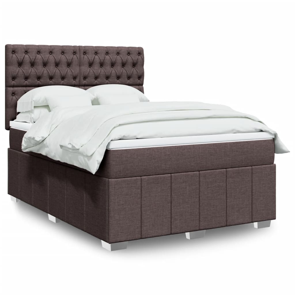 Sommier à lattes de lit avec matelas Marron foncé 140x190 cm - XIOS
