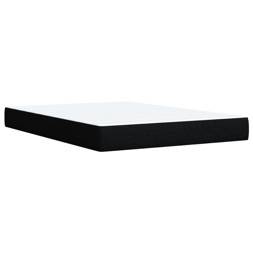 Sommier à lattes de lit avec matelas Noir 140x190 cm Tissu - XIOS