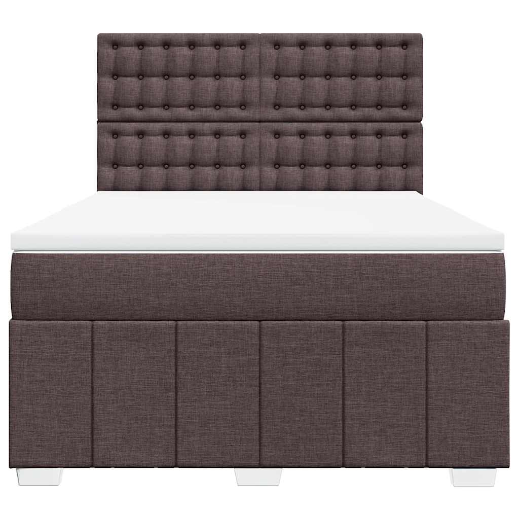 Sommier à lattes de lit avec matelas Marron foncé 140x190 cm - XIOS