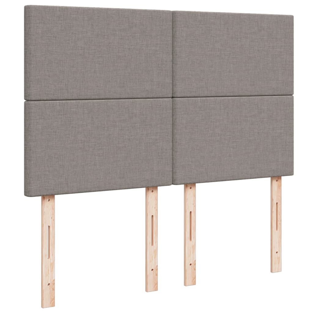 Sommier à lattes de lit avec matelas Taupe 160x200 cm Tissu - XIOS