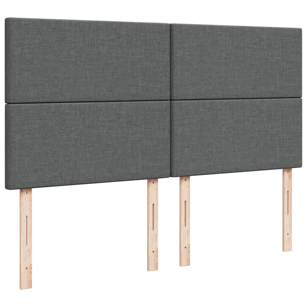 Sommier à lattes de lit avec matelas Gris foncé 180x200cm Tissu - XIOS