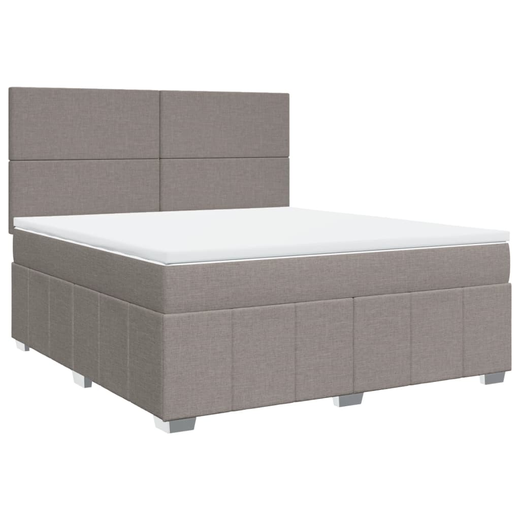 Sommier à lattes de lit avec matelas Taupe 180x200 cm Tissu - XIOS