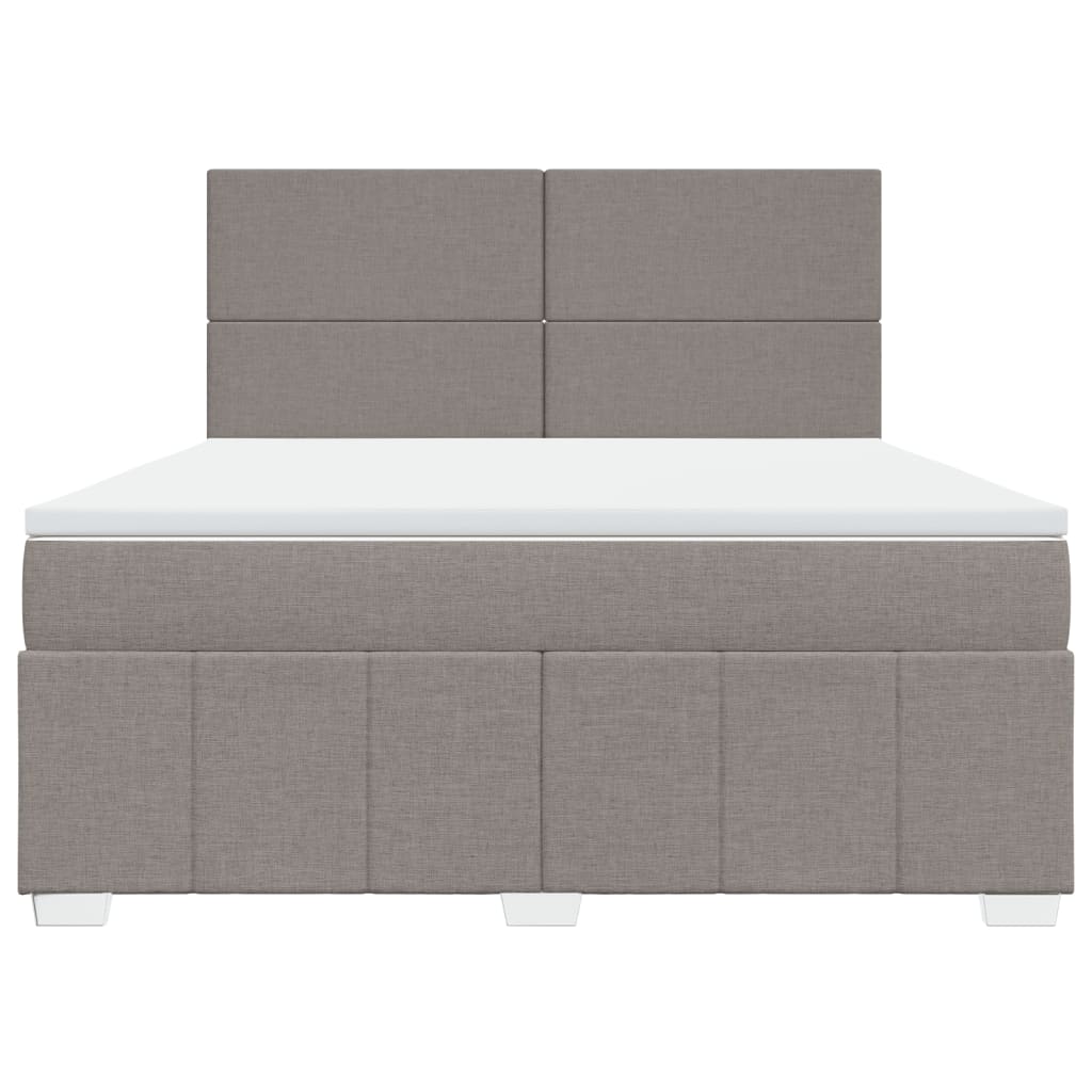 Sommier à lattes de lit avec matelas Taupe 180x200 cm Tissu - XIOS