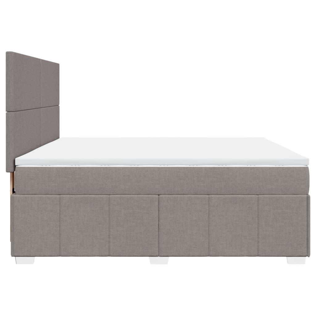 Sommier à lattes de lit avec matelas Taupe 180x200 cm Tissu - XIOS