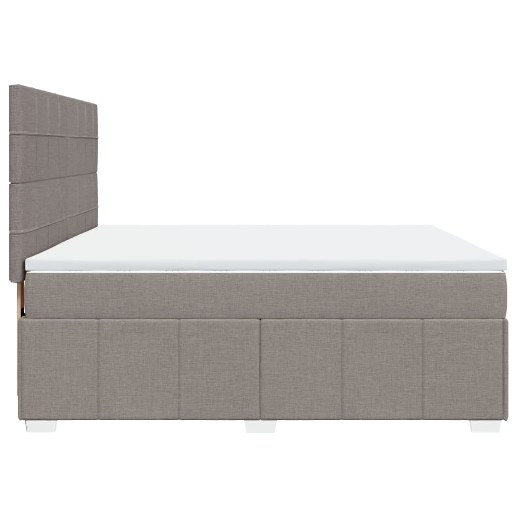 Sommier à lattes de lit avec matelas Taupe 180x200 cm Tissu - XIOS