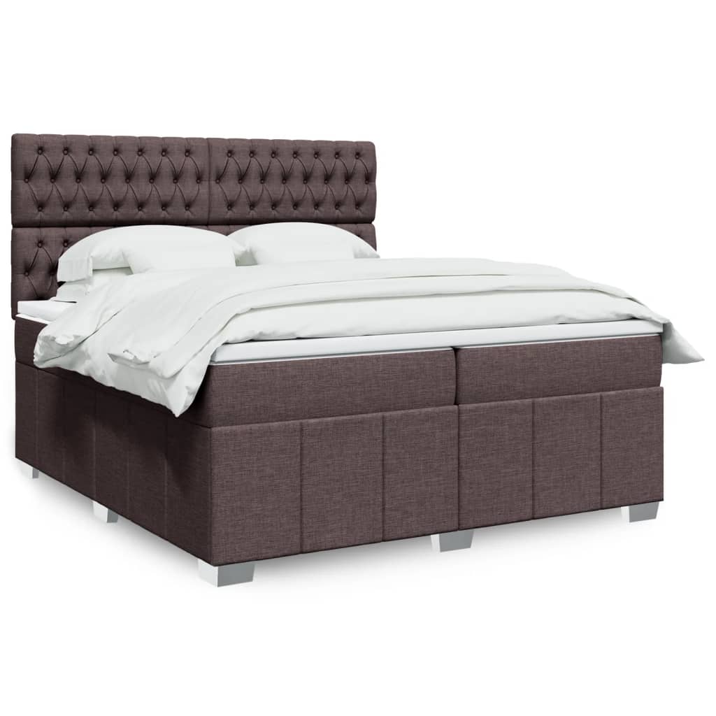 Sommier à lattes de lit avec matelas Marron foncé 200x200 cm - XIOS