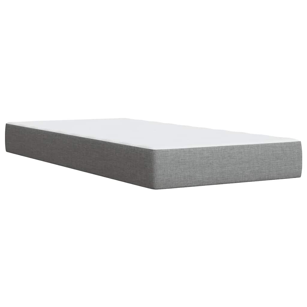 Sommier à lattes de lit avec matelas gris clair 80x200 cm tissu - XIOS