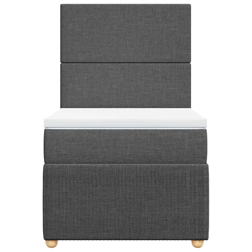 Sommier à lattes de lit avec matelas Gris foncé 80x200 cm Tissu - XIOS