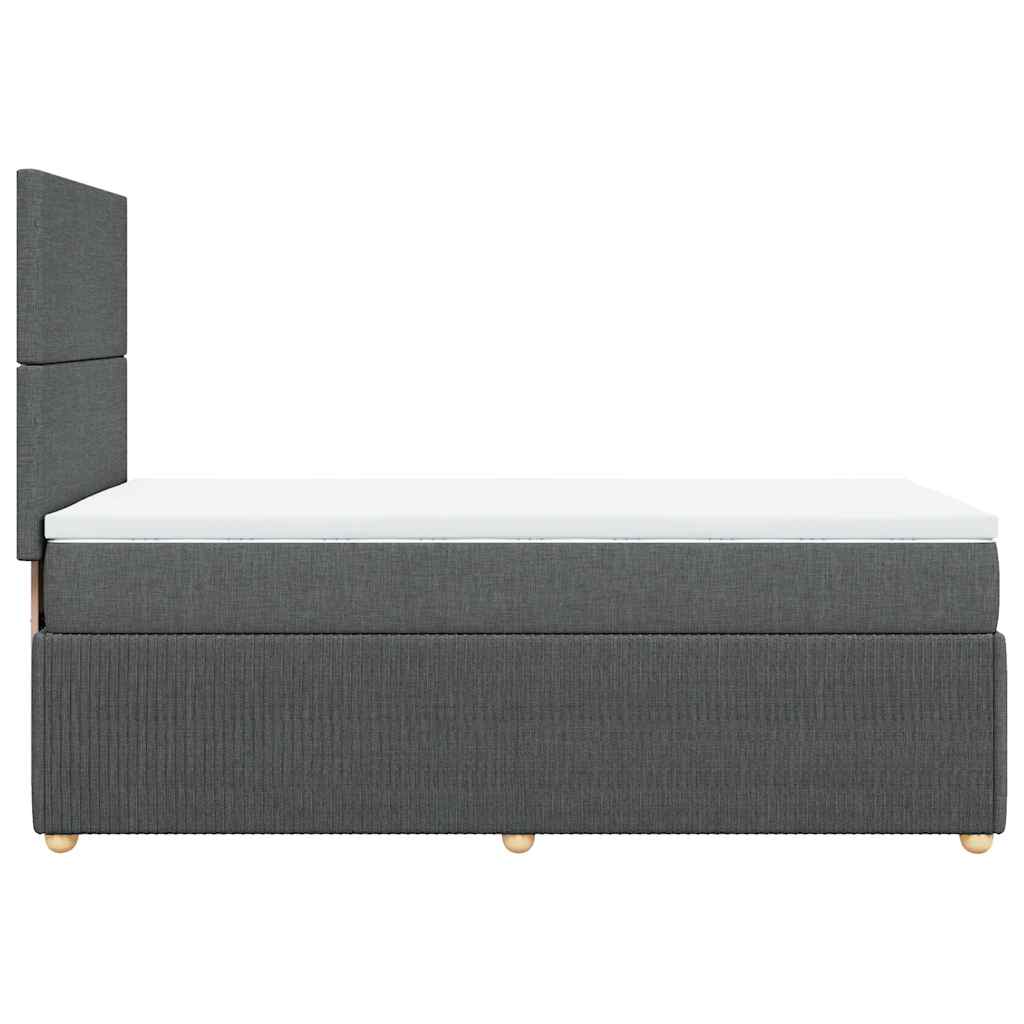 Sommier à lattes de lit avec matelas Gris foncé 80x200 cm Tissu - XIOS
