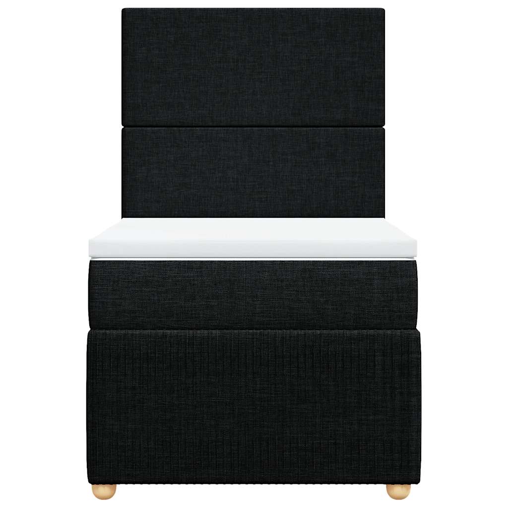 Sommier à lattes de lit et matelas Noir 80x200 cm Tissu - XIOS