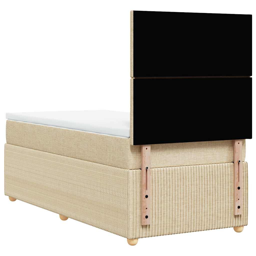 Sommier à lattes de lit avec matelas Crème 80x200 cm Tissu - XIOS