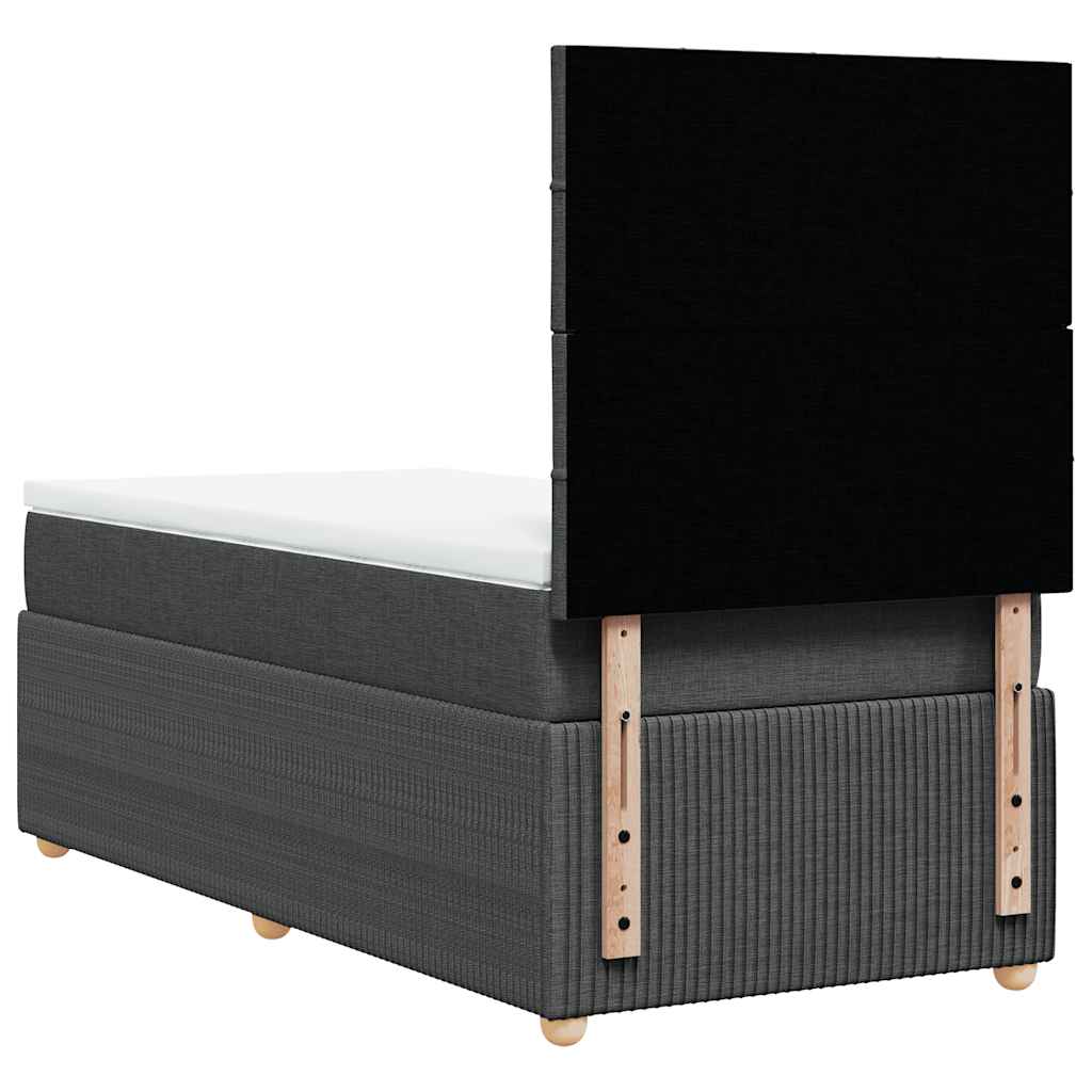 Sommier à lattes de lit avec matelas Gris foncé 80x200 cm Tissu - XIOS