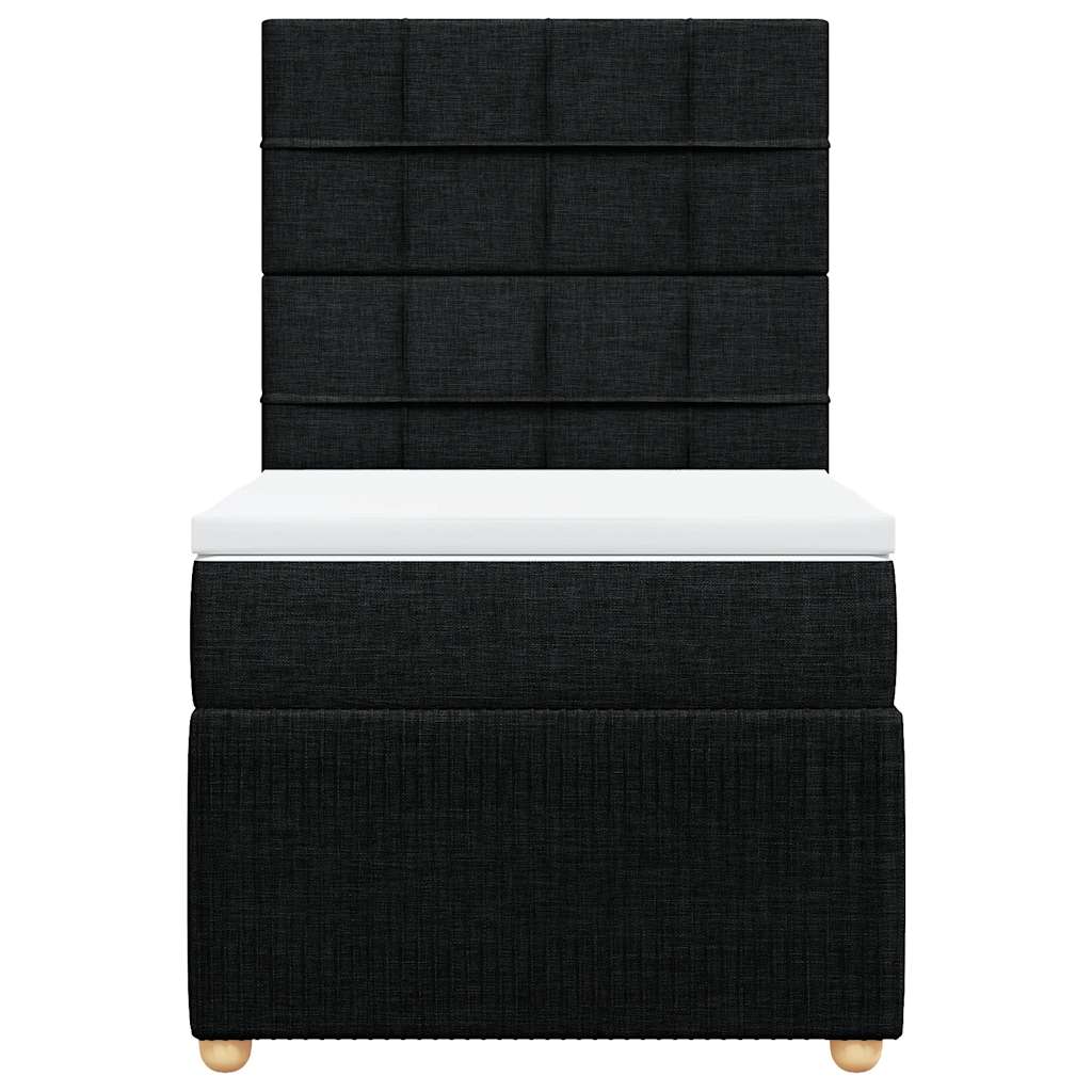 Sommier à lattes de lit et matelas Noir 80x200 cm Tissu - XIOS