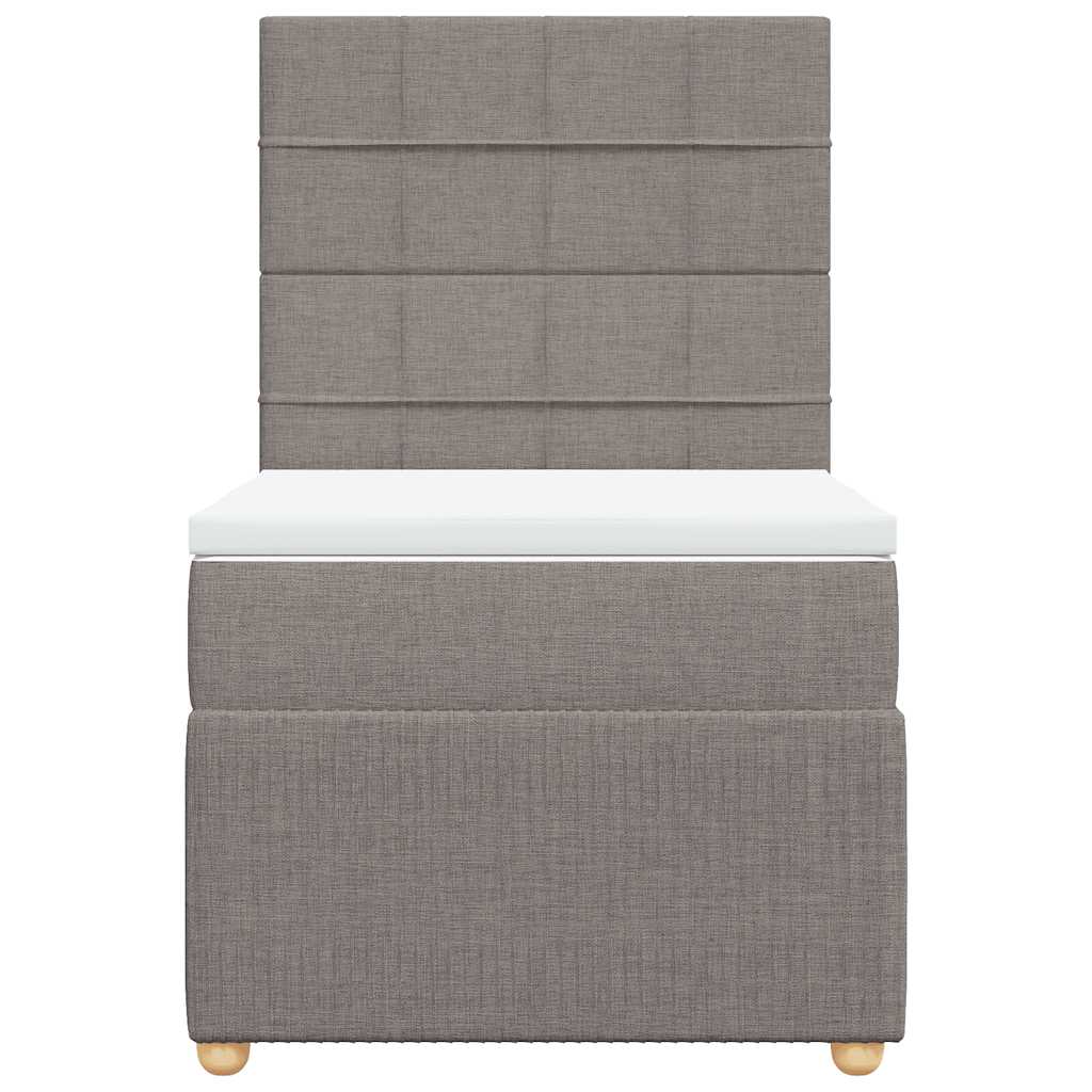 Sommier à lattes de lit avec matelas Taupe 80x200 cm Tissu - XIOS