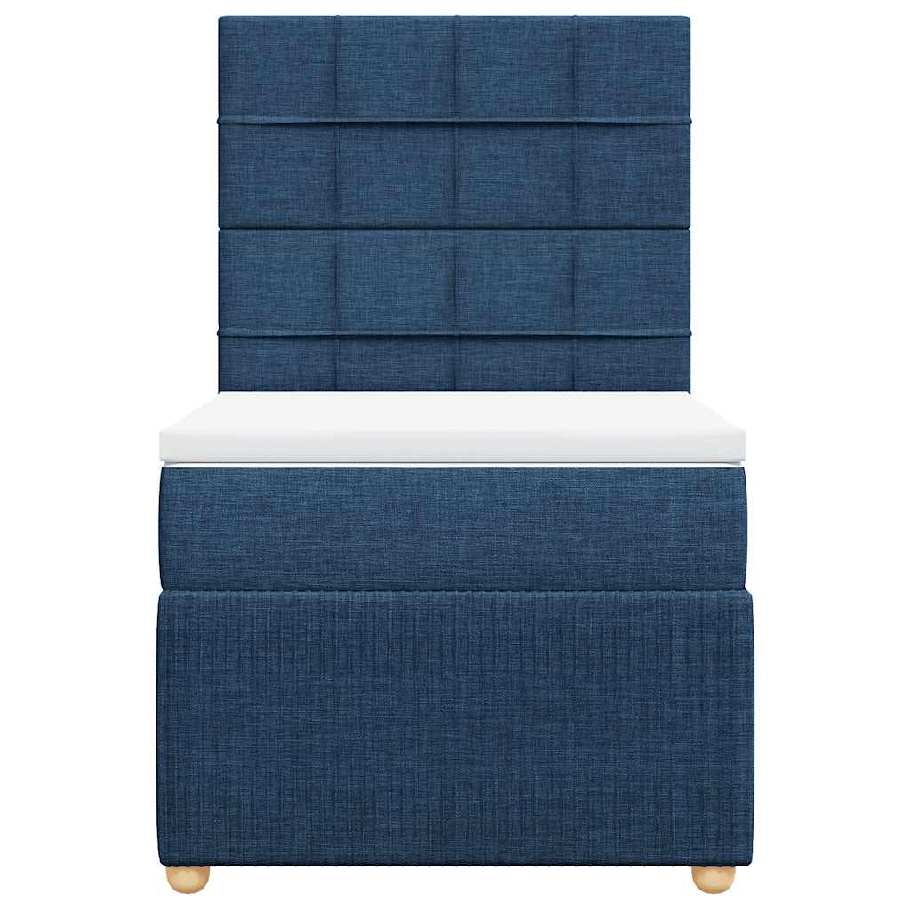 Sommier à lattes de lit avec matelas Bleu 80x200 cm Tissu - XIOS