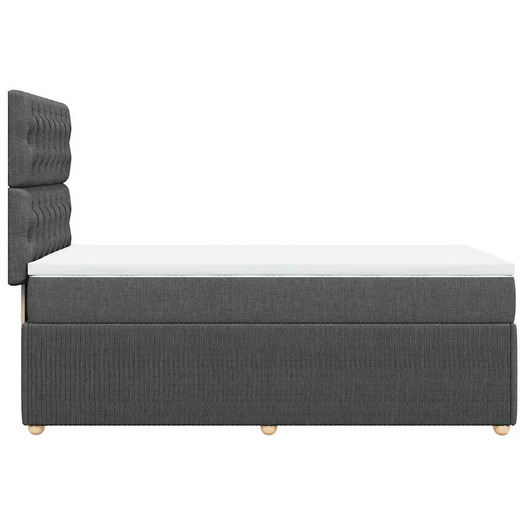 Sommier à lattes de lit avec matelas Gris foncé 80x200 cm Tissu - XIOS