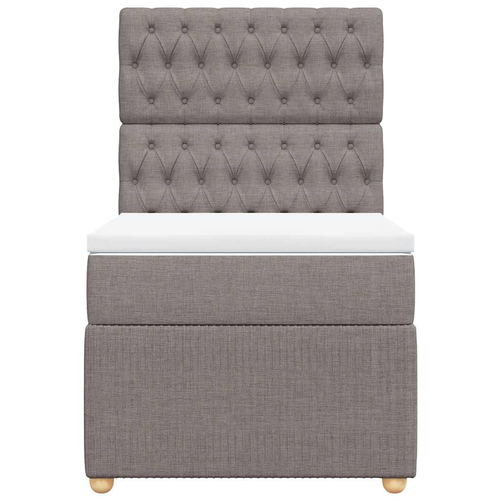 Sommier à lattes de lit avec matelas Taupe 80x200 cm Tissu - XIOS