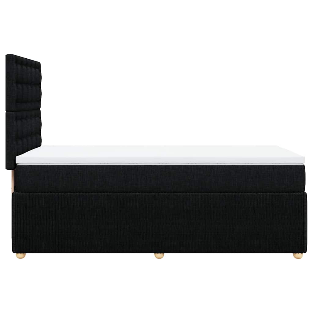Sommier à lattes de lit et matelas Noir 80x200 cm Tissu - XIOS