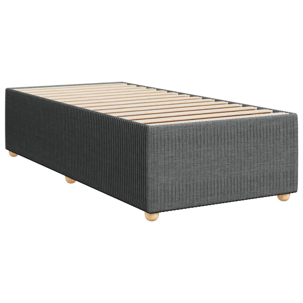 Sommier à lattes de lit et matelas Gris foncé 90x190 cm Tissu - XIOS