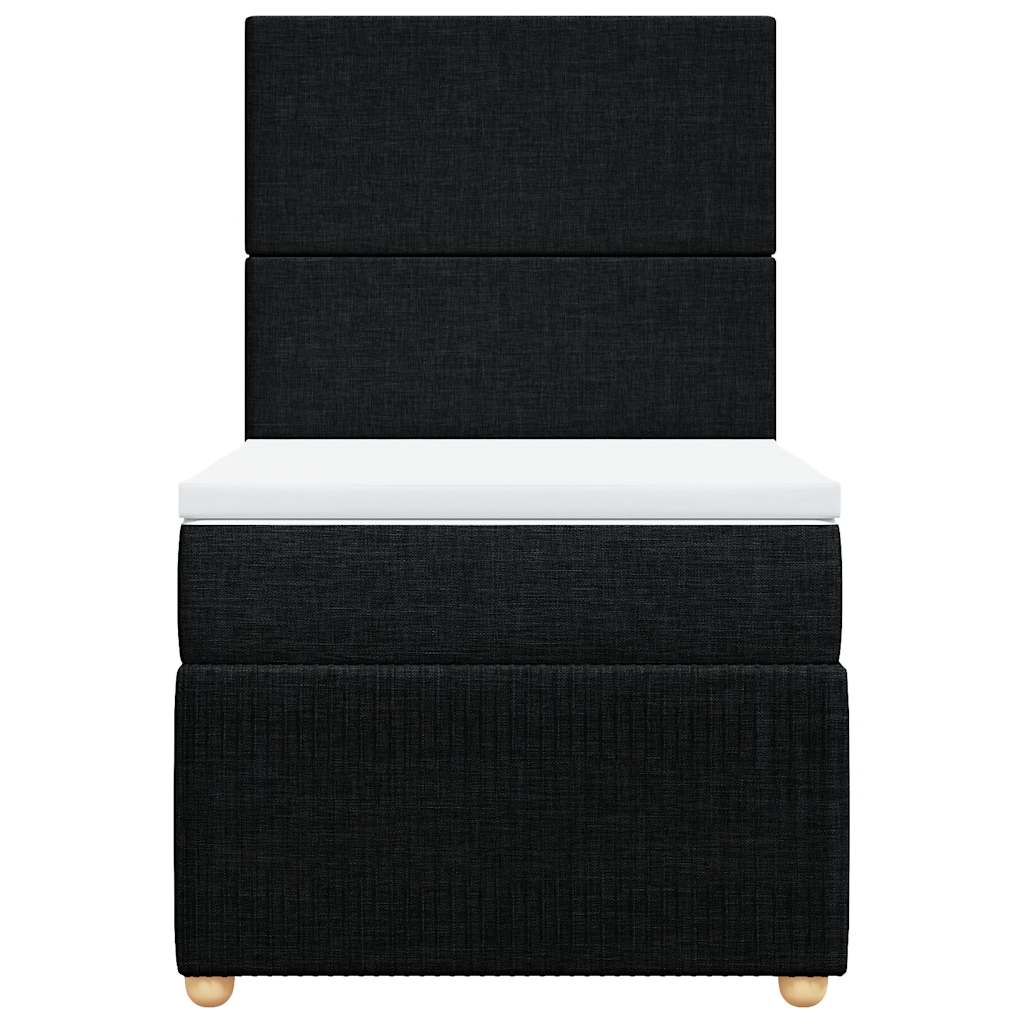Sommier à lattes de lit avec matelas Noir 90x190 cm Tissu - XIOS