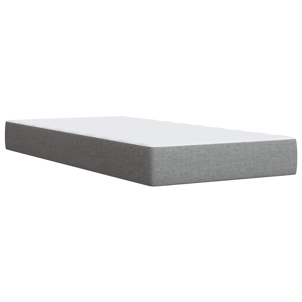 Sommier à lattes de lit et matelas Gris clair 90x190 cm Tissu - XIOS