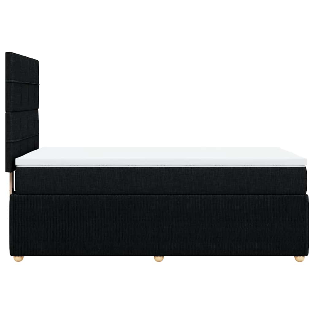 Sommier à lattes de lit avec matelas Noir 90x190 cm Tissu - XIOS
