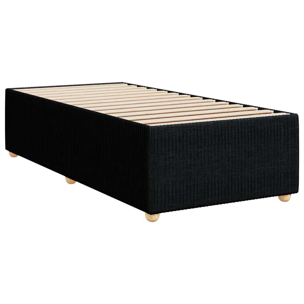 Sommier à lattes de lit avec matelas Noir 90x190 cm Tissu - XIOS