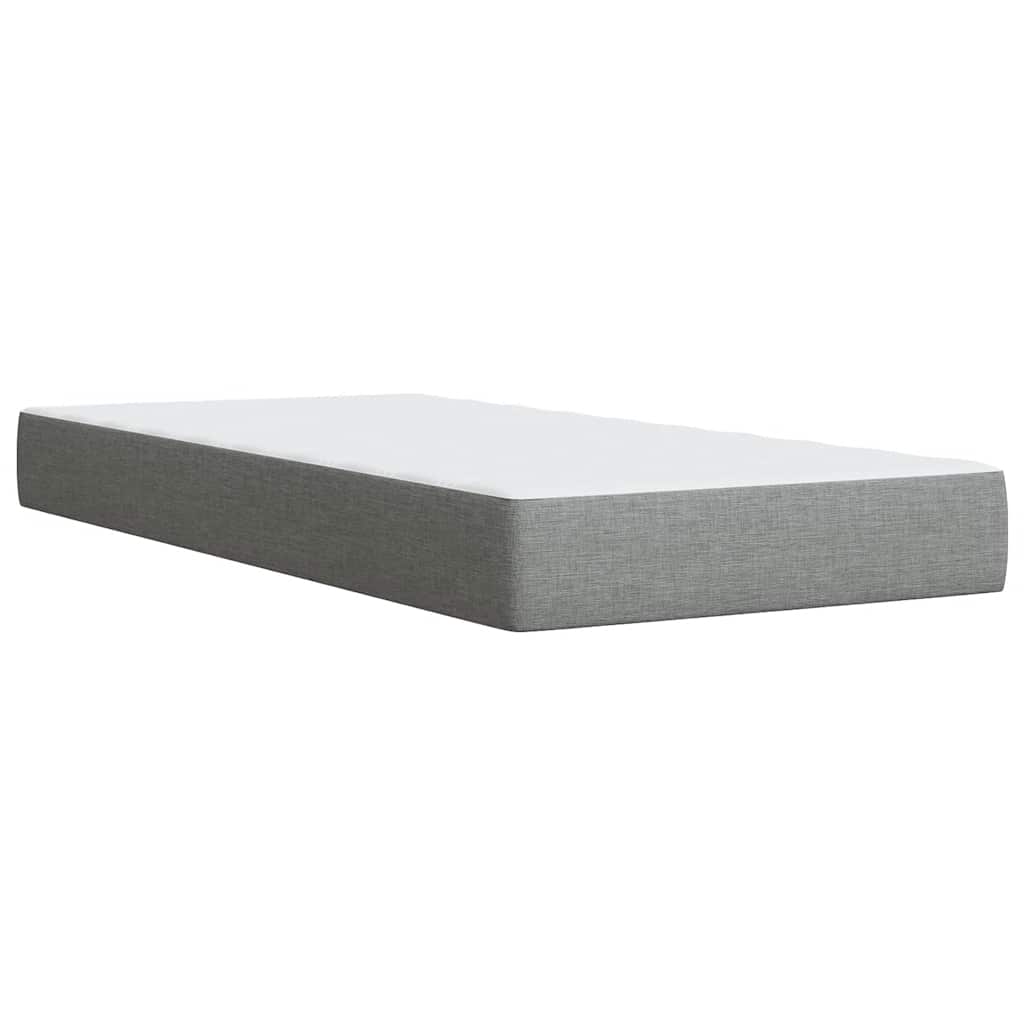 Sommier à lattes de lit et matelas Gris clair 90x190 cm Tissu - XIOS