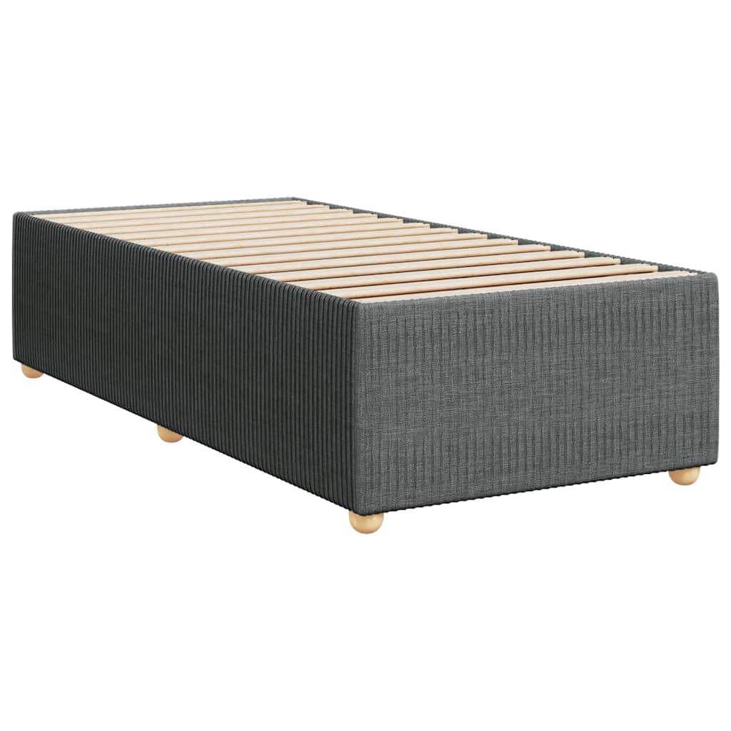 Sommier à lattes de lit et matelas Gris foncé 90x190 cm Tissu - XIOS