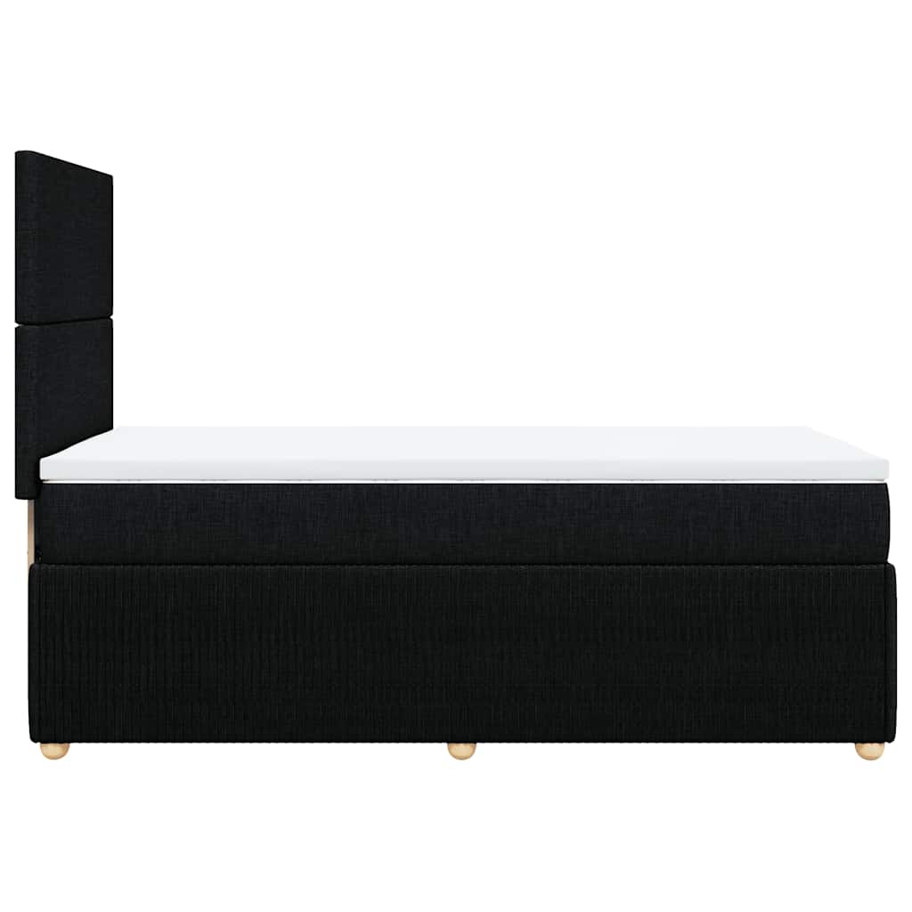 Sommier à lattes de lit avec matelas Noir 90x200 cm Tissu - XIOS