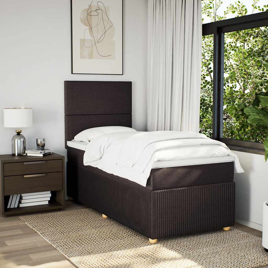 Sommier à lattes de lit avec matelas Marron foncé 90x200 cm - XIOS