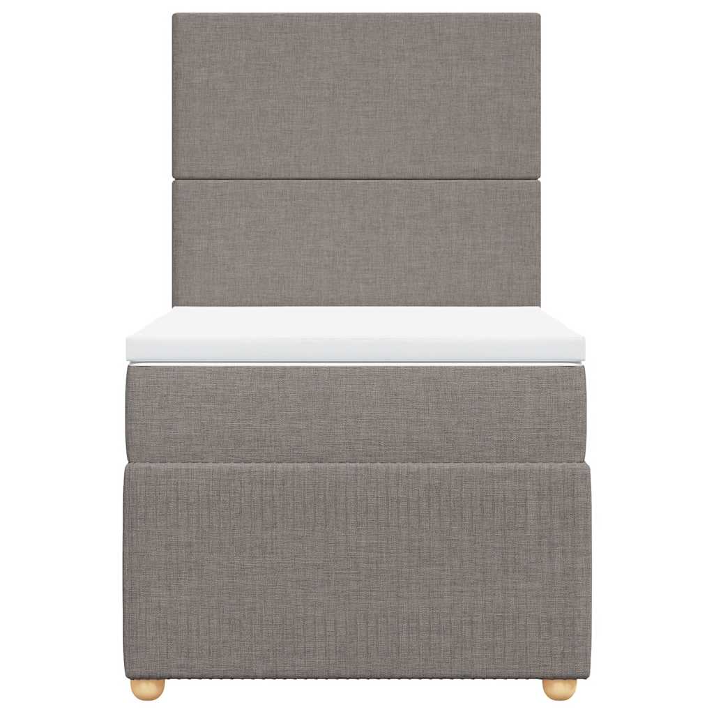 Sommier à lattes de lit avec matelas Taupe 90x200 cm Tissu - XIOS