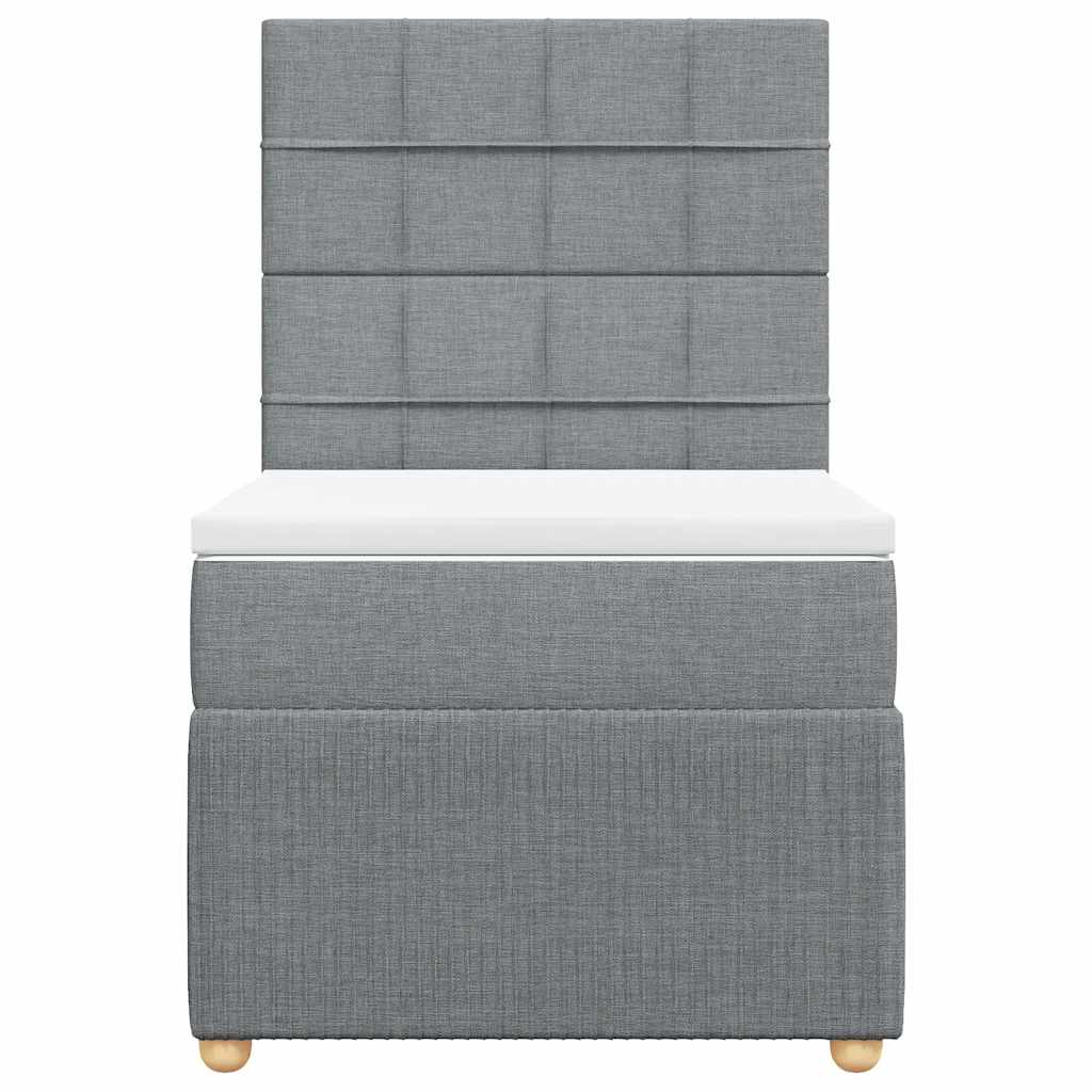 Sommier à lattes de lit avec matelas Gris clair 90x200 cm Tissu - XIOS