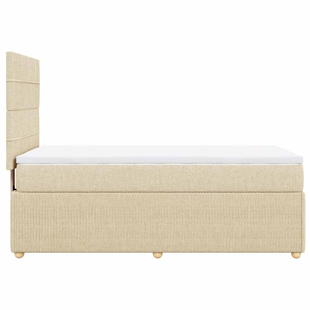 Sommier à lattes de lit avec matelas Crème 90x200 cm Tissu - XIOS