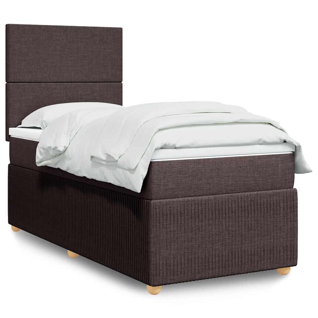 Sommier à lattes de lit avec matelas Marron foncé 100x200 cm - XIOS