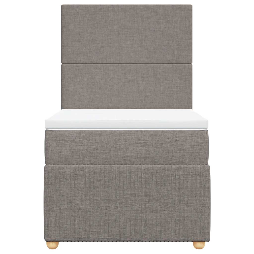 Sommier à lattes de lit avec matelas Taupe 100x200 cm Tissu - XIOS