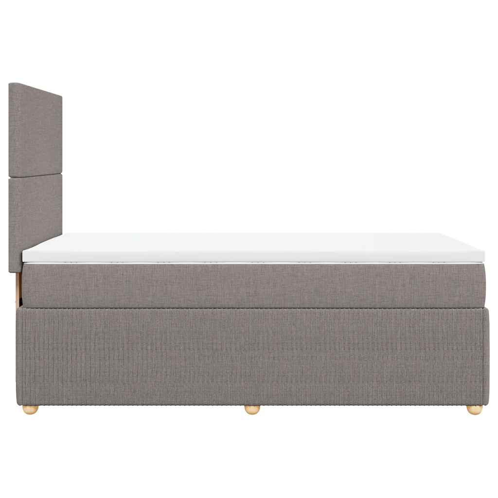 Sommier à lattes de lit avec matelas Taupe 100x200 cm Tissu - XIOS