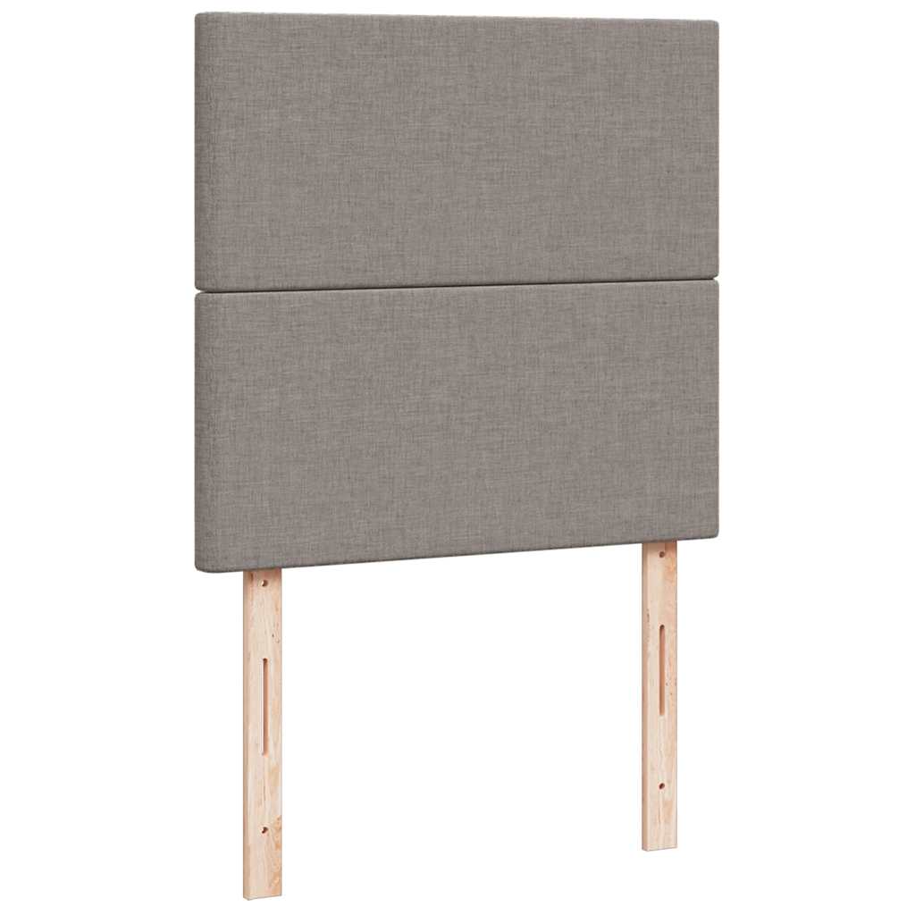 Sommier à lattes de lit avec matelas Taupe 100x200 cm Tissu - XIOS