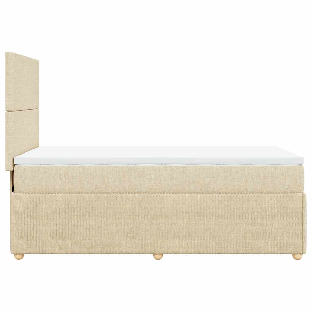 Sommier à lattes de lit avec matelas Crème 100x200 cm Tissu - XIOS