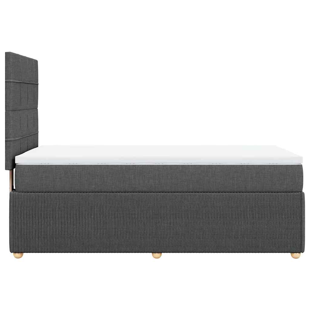 Sommier à lattes de lit avec matelas Gris foncé 100x200cm Tissu - XIOS