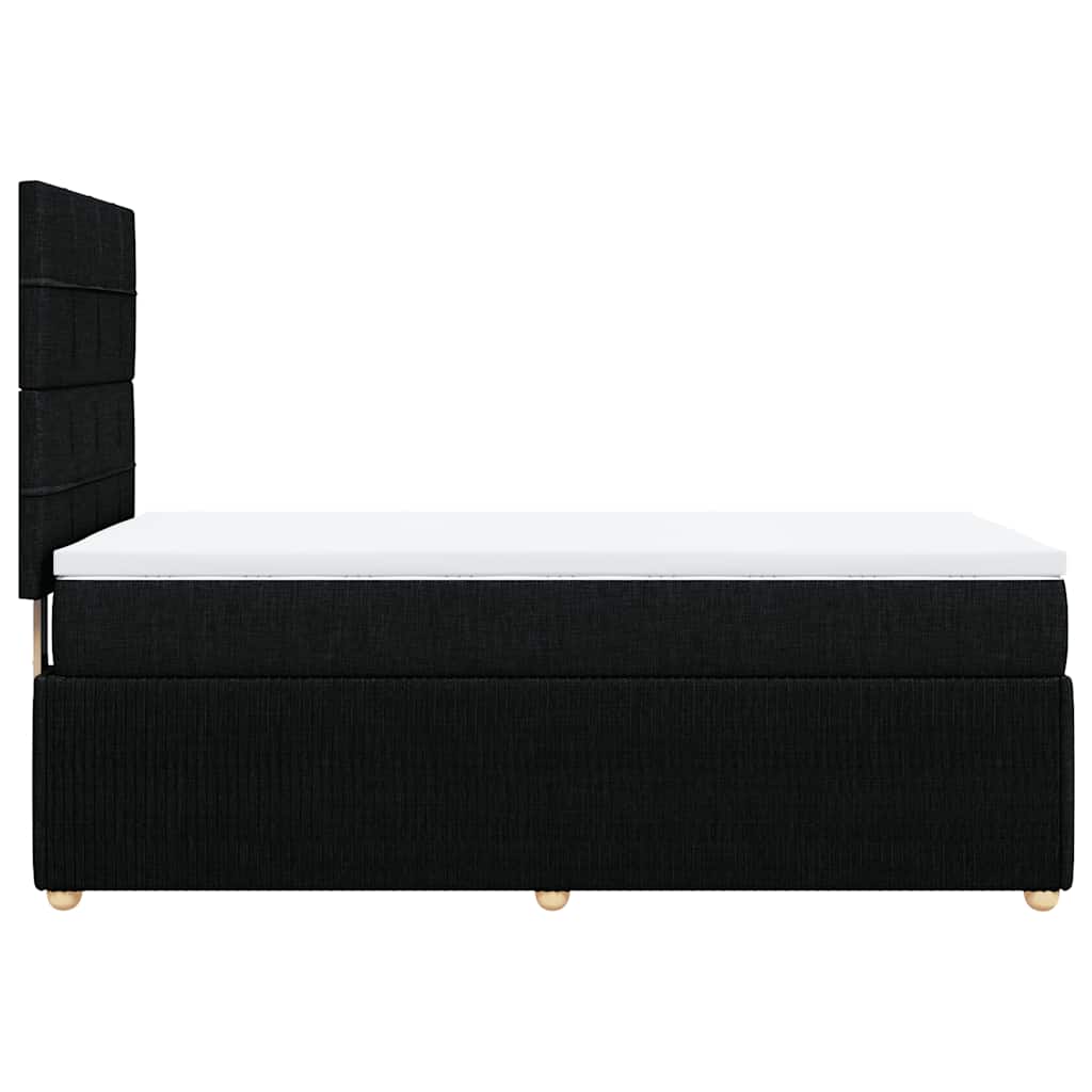 Sommier à lattes de lit avec matelas Noir 100x200 cm Tissu - XIOS