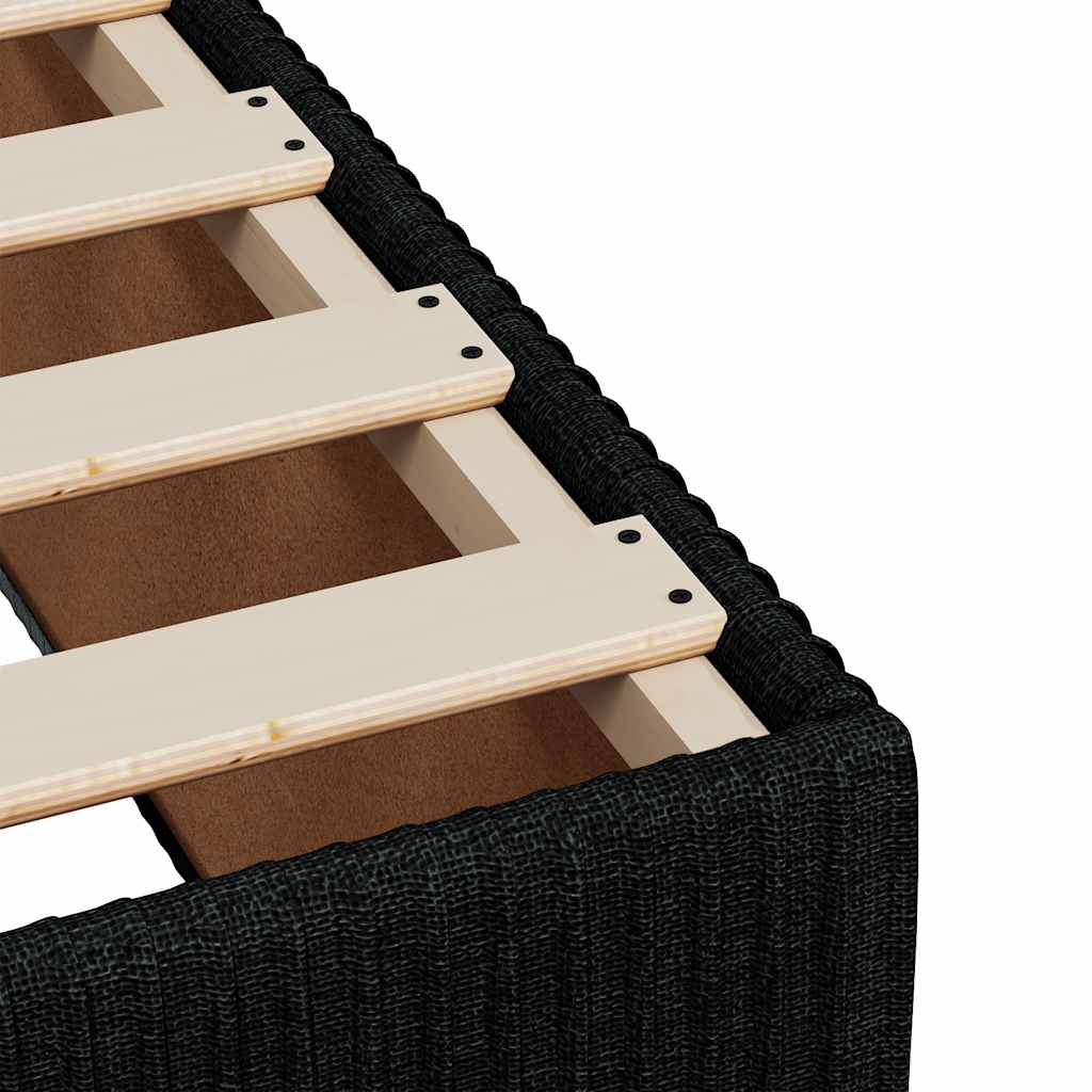 Sommier à lattes de lit avec matelas Noir 100x200 cm Tissu - XIOS