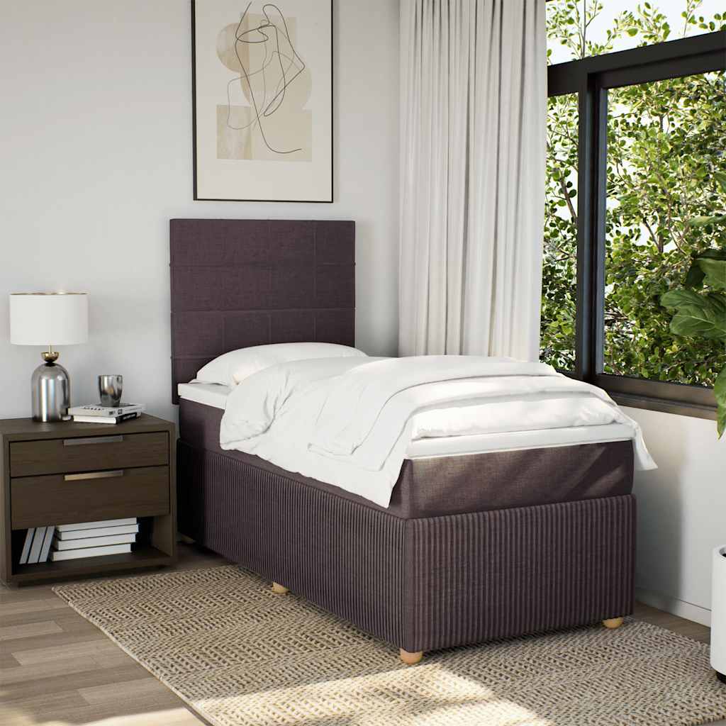Sommier à lattes de lit avec matelas Marron foncé 100x200 cm - XIOS