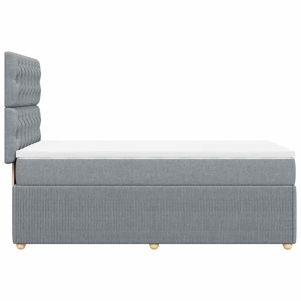 Sommier à lattes de lit avec matelas Gris clair 100x200cm Tissu - XIOS