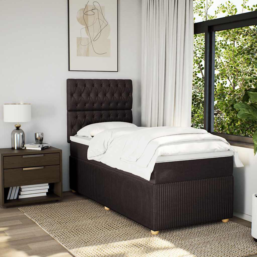 Sommier à lattes de lit avec matelas Marron foncé 100x200 cm - XIOS