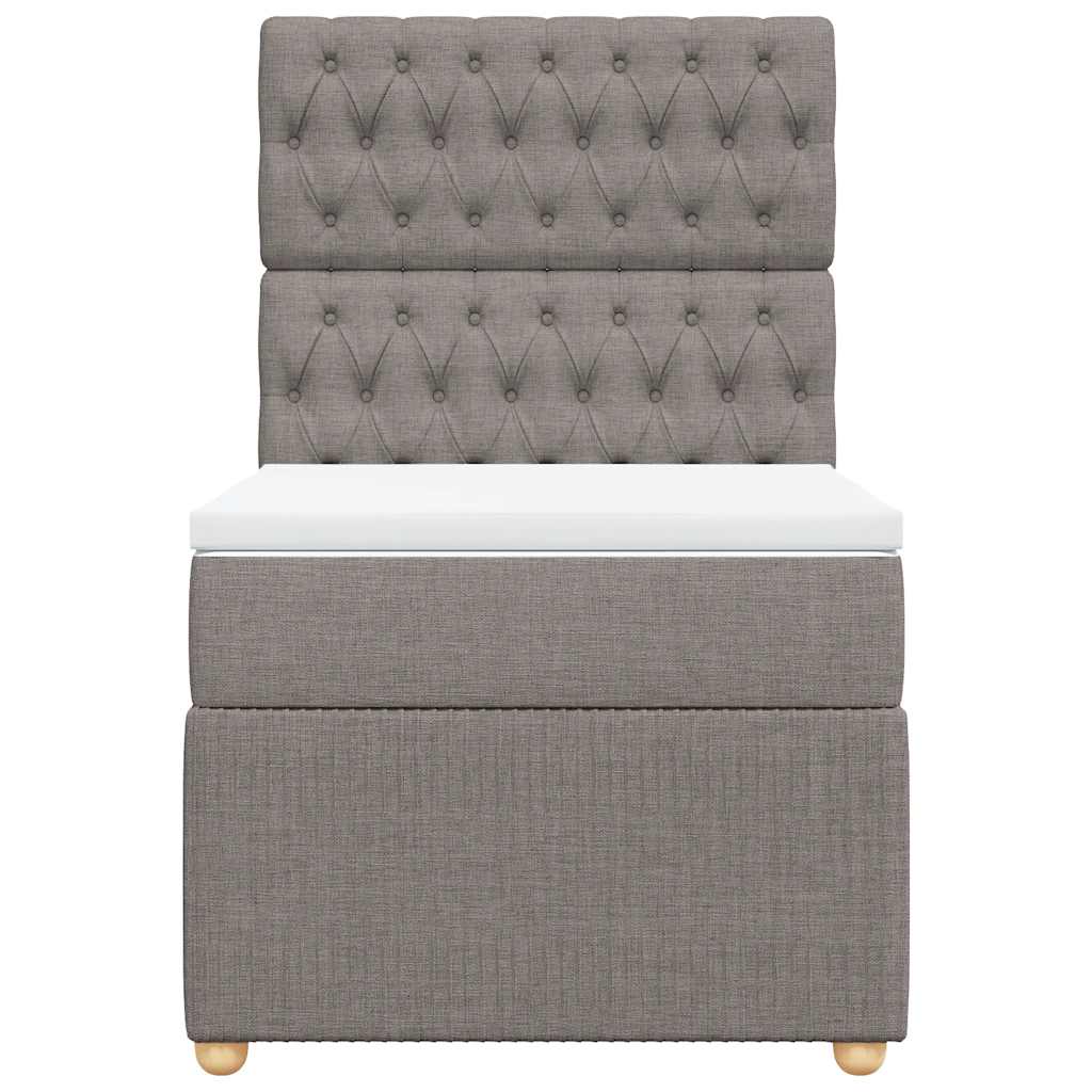 Sommier à lattes de lit avec matelas Taupe 100x200 cm Tissu - XIOS