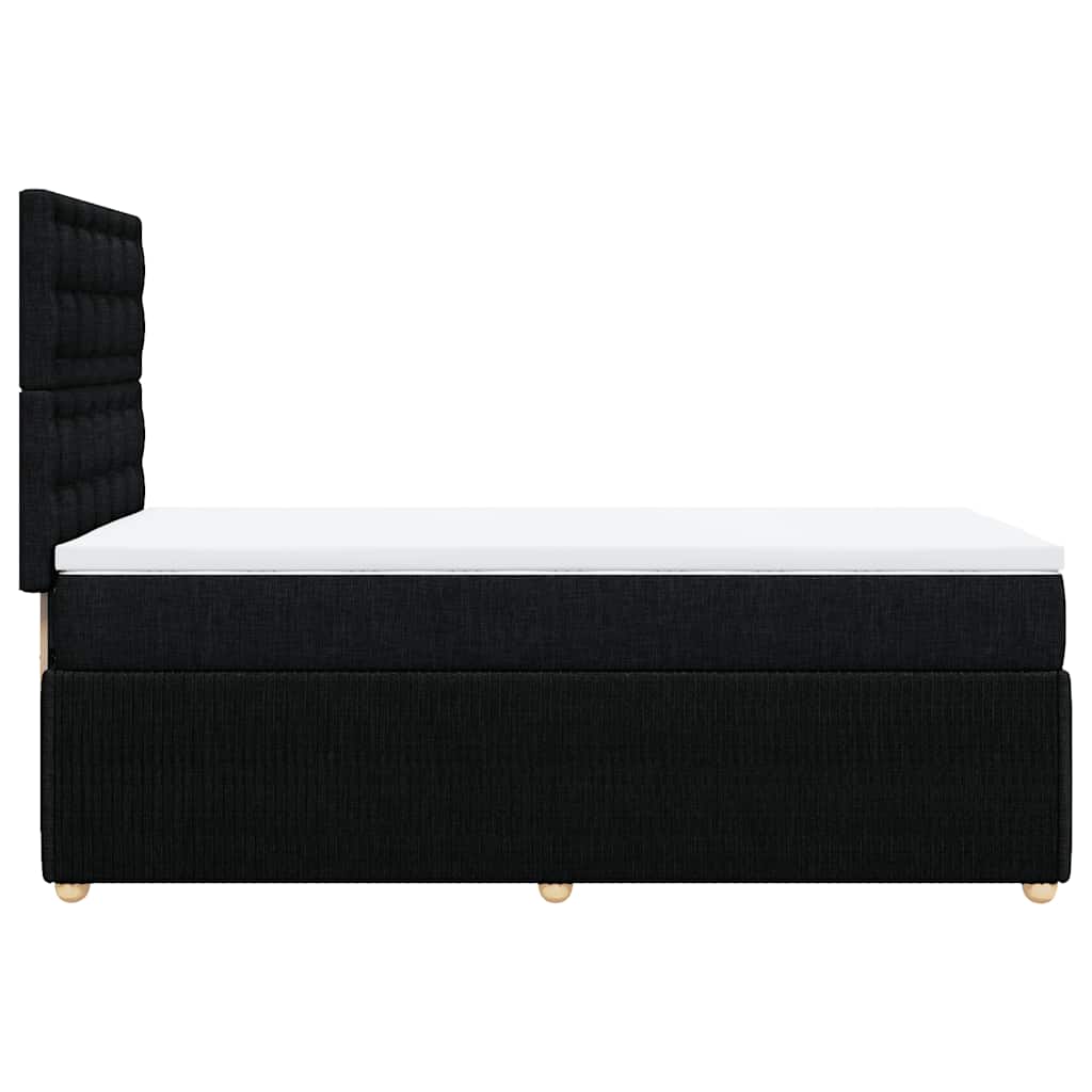 Sommier à lattes de lit avec matelas Noir 100x200 cm Tissu - XIOS