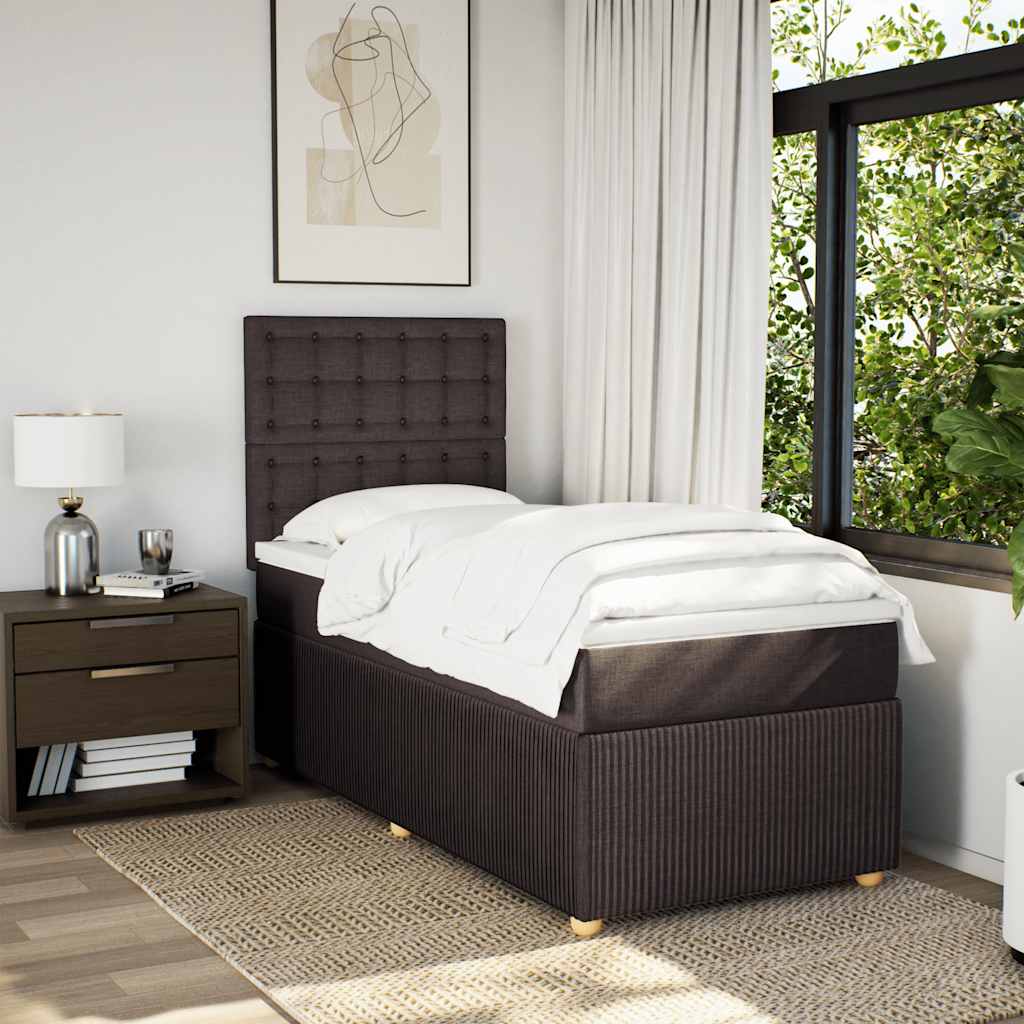 Sommier à lattes de lit avec matelas Marron foncé 100x200 cm - XIOS